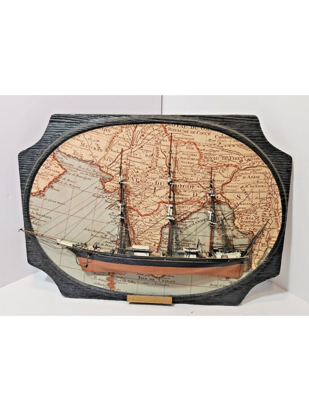 Vintage 1972 Cutty Sark Wall Plaque Model Ship F-8218 Assembled Decor Rare